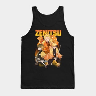 Bootleg Demon Slayer Zenitsu Agatsuma Tank Top